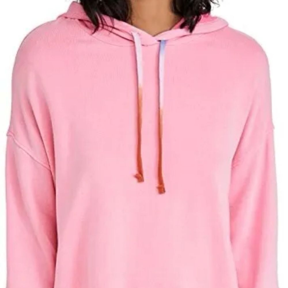 SUNDRY Hoodie Pink Sweatshirt Size Small (1) Pullover Tie‎ Dye Drawstring Hoodie